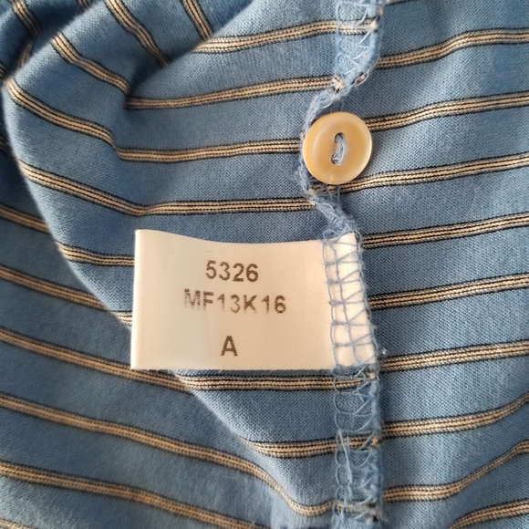 Peter Millar Blue Striped Polo Size Medium - Picture 7 of 11